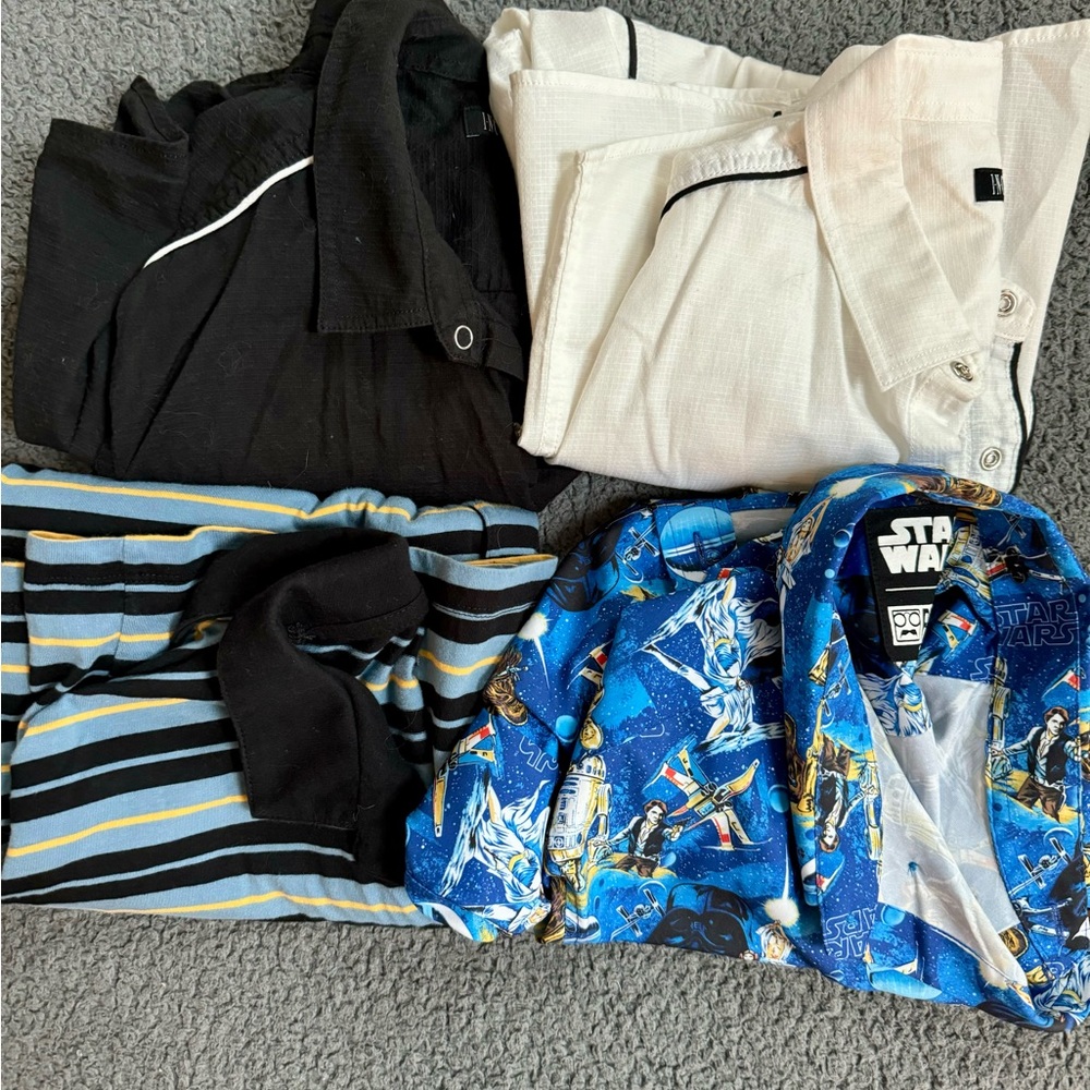 4 men’s shirts. Size L and M. ASOS INC Star Wars.